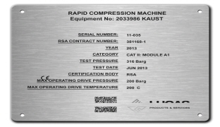機械銘板・製造者情報