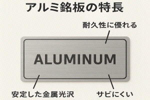 アルミ銘板の特長