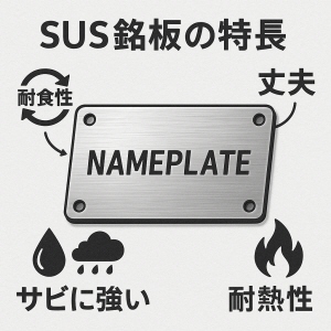 SUS銘板の特長説明