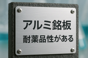 耐薬品性アルミ銘板
