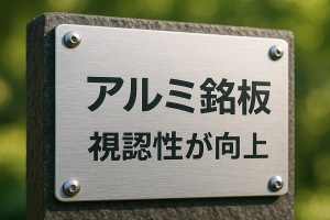 アルミ銘板高い視認性