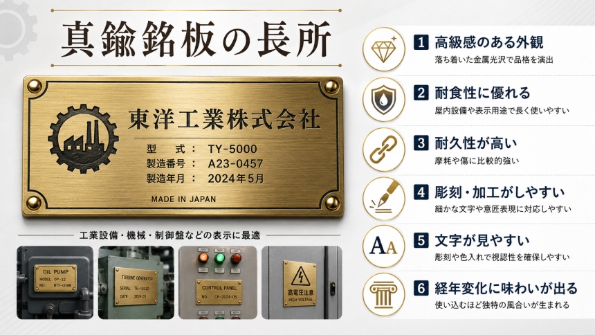 真鍮銘板の長所